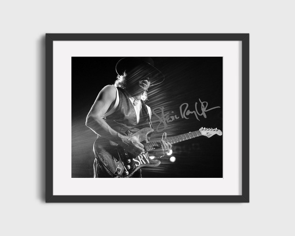 Music Autograph Photo - Stevie Ray Vaughan and Double Trouble - Texas Blues Signed Music Vintage Framed Prints Gallery Frame 16x20