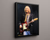 Music Autograph Photo - Tom Petty - Guitar and Grin On Stage Music Vintage Framed Prints Floating Canvas 16x20