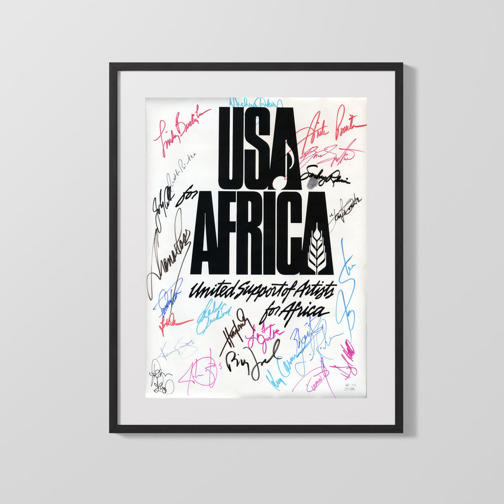 Music Autograph Photo - USA For Africa - We Are The World Signatures Music Vintage Framed Prints Gallery Frame 16x20