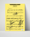 Music Autograph Photo - Warrant - Cherry Pie Signed Sheet Music Vintage Framed Prints Poster 16x20