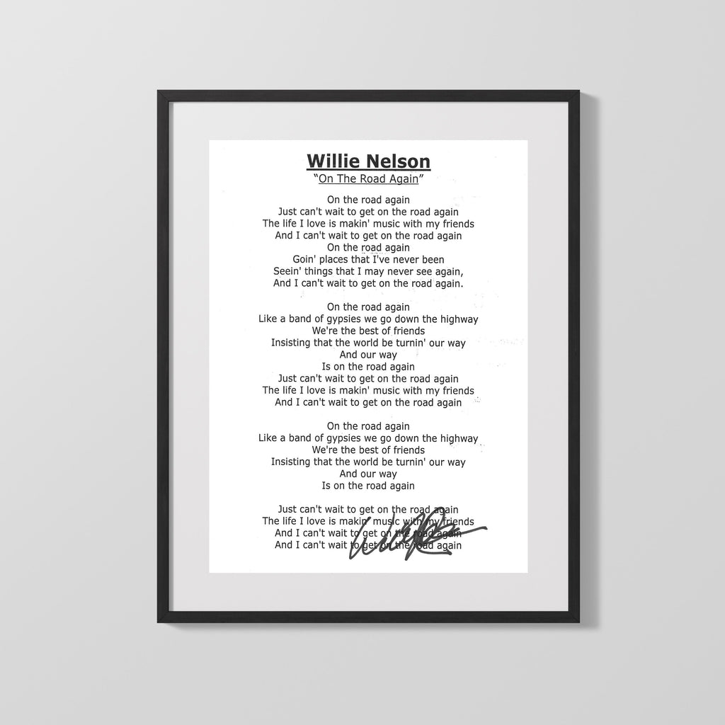 Music Autograph Photo - Willie Nelson and Johnny Cash - Outlaw Stagecoach Ride Music Vintage Framed Prints Gallery Frame 16x20