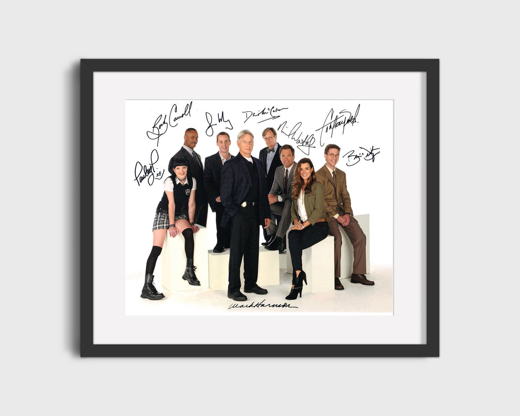 NCIS - Cast Portrait - Autograph Print Television Vintage Framed Prints Gallery Frame 16x20