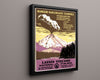 National Parks Poster - Lassen Volcanic - Fire and Smoke National Parks Vintage Framed Prints Floating Canvas 16x20