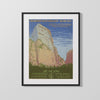 National Parks Poster - Zion - Cliffs of Majesty National Parks Vintage Framed Prints Gallery Frame 16x20