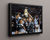 North Carolina Autograph Print - 2017 Championship Trophy - Tar Heel Triumph College FSPrints Floating Canvas 16x20