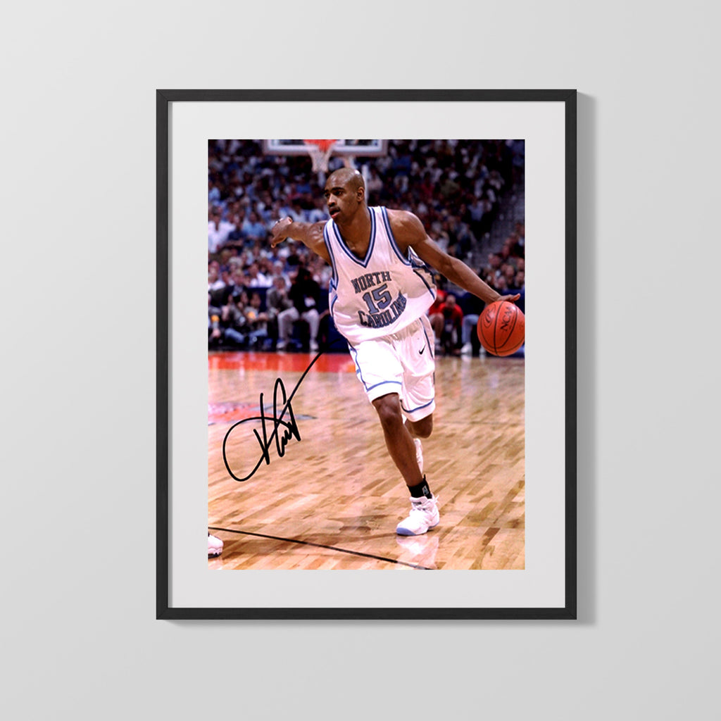 North Carolina Autograph Print - Vince Carter - Half Amazing College FSPrints Gallery Frame 16x20