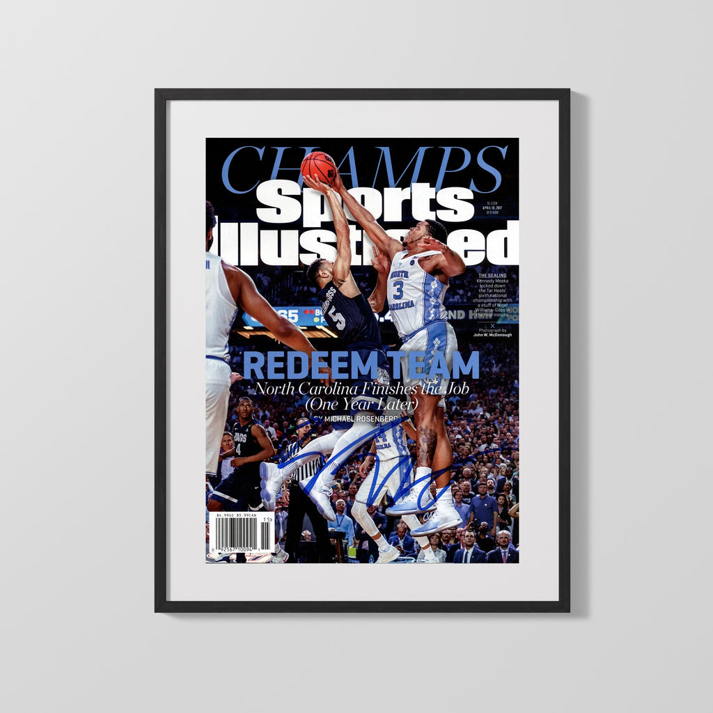 North Carolina Autograph SI Print - Kennedy Meeks Redeem Team - Block Party College FSPrints Gallery Frame 16x20