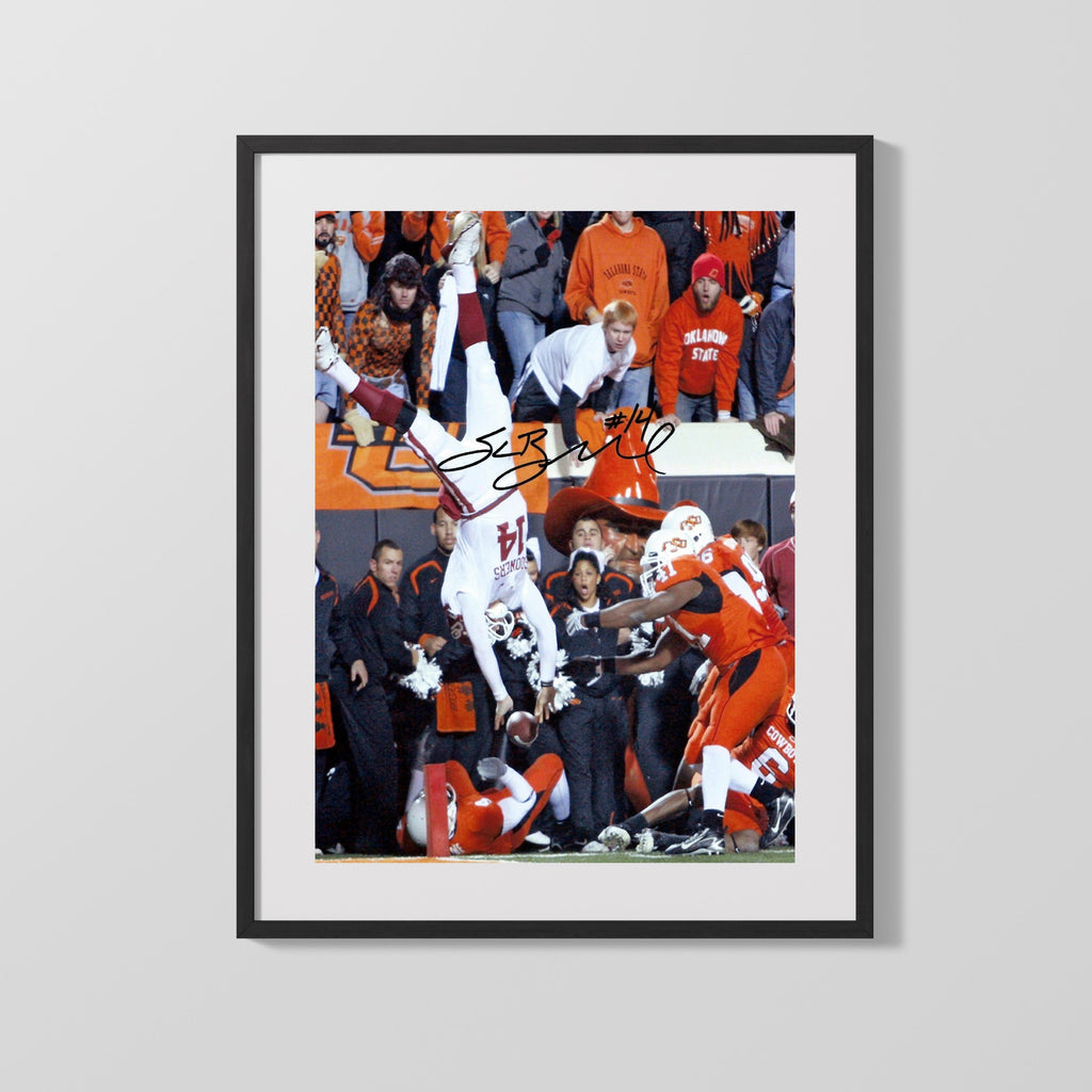 Oklahoma Autograph Print - Sam Bradford - Sooner Magic Arm College FSPrints Gallery Frame 16x20