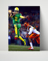 Oregon Autograph Print - Marcus Mariota - Flying Duck Leap College FSPrints Poster 16x20