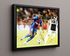 Ousmane Dembele - Barcelona - Dribble Move Soccer FramedSportPrints Floating Canvas 16x20