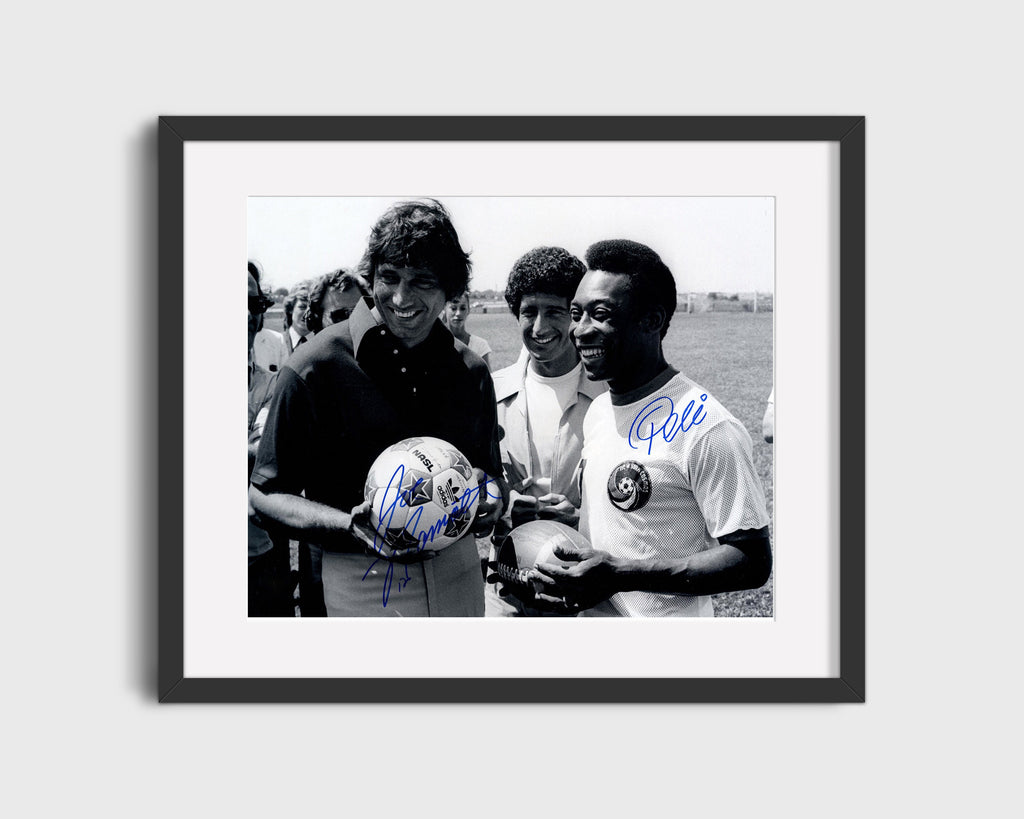 Pele and Joe Namath - Cosmos - Sports Legends Soccer FramedSportPrints Gallery Frame 16x20