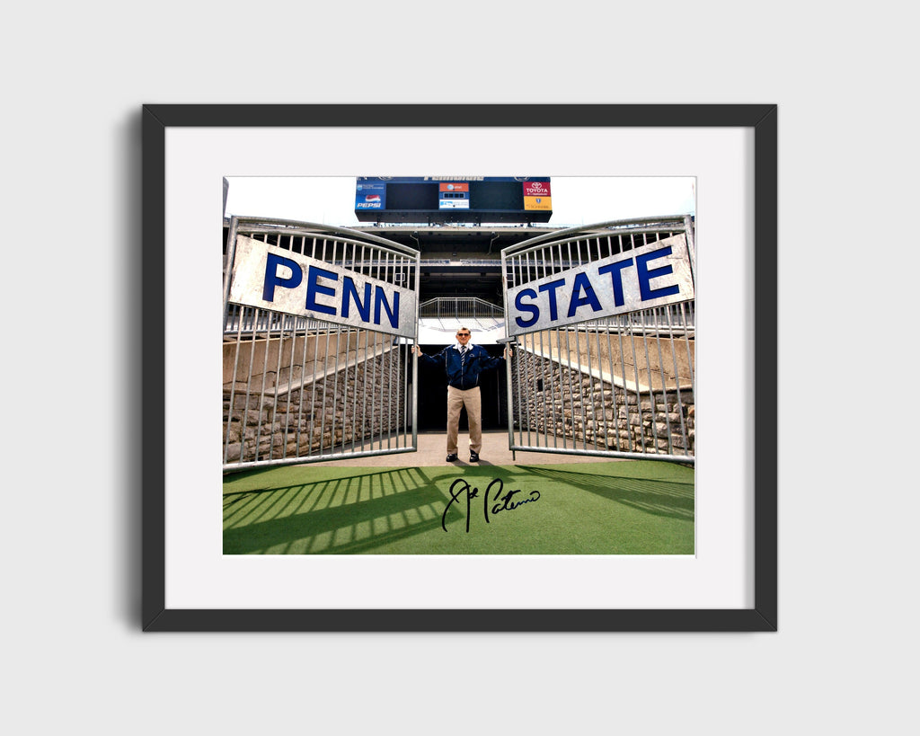 Penn State Autograph Print - Joe Paterno - Gatekeeper Legacy College FSPrints Gallery Frame 16x20