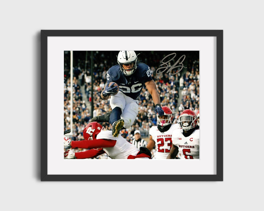 Penn State Autograph Print - Saquon Barkley - Flying Lion College FSPrints Gallery Frame 16x20
