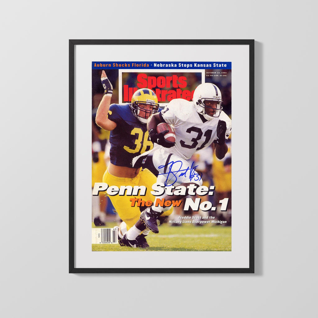 Penn State Autograph SI Print - Freddie Scott - New No.1 Roar College FSPrints Gallery Frame 16x20