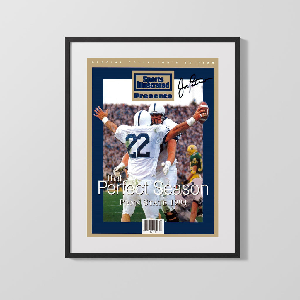 Penn State Autograph SI Print - Joe Paterno - Perfect Season 1994 College FSPrints Gallery Frame 16x20