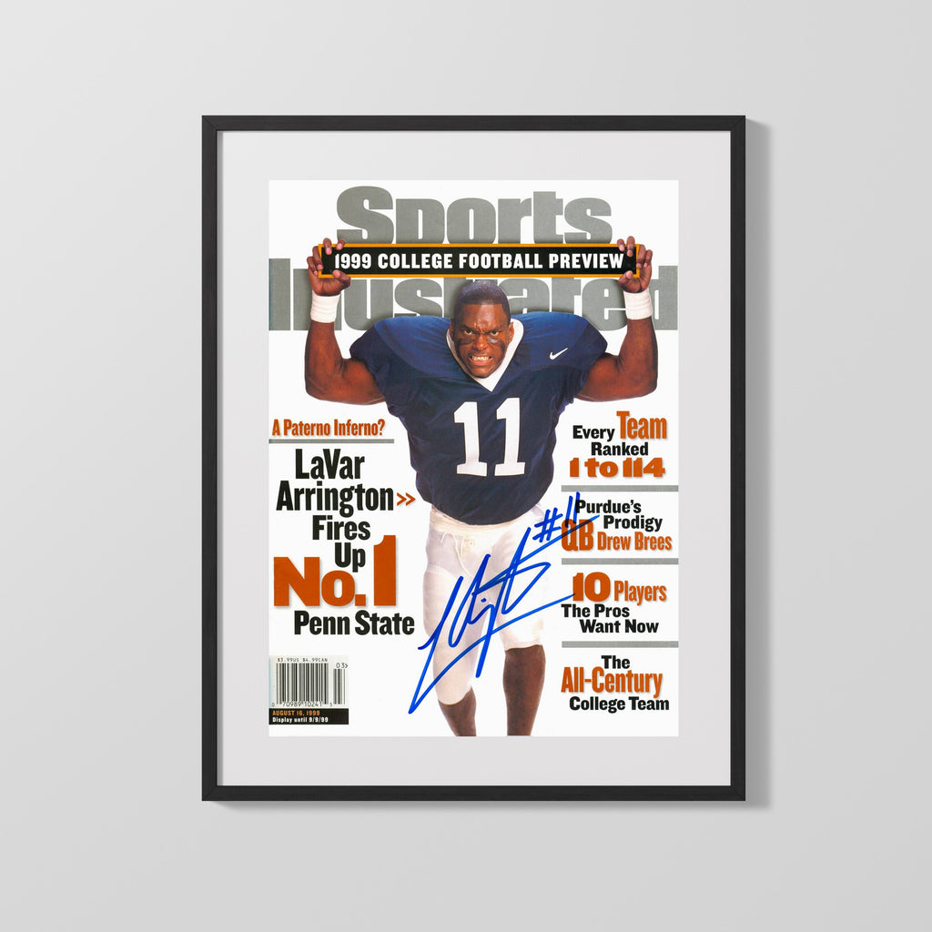 Penn State Autograph SI Print - LaVar Arrington - Linebacker U Fury College FSPrints Gallery Frame 16x20
