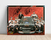 Racing Autograph Print - Dale Earnhardt Jr and Sr - Dual Cars Racing FSPrints Poster 16x20
