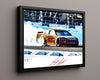 Racing Autograph Print - Joey Logano - Burnout Celebration Racing FSPrints Floating Canvas 16x20