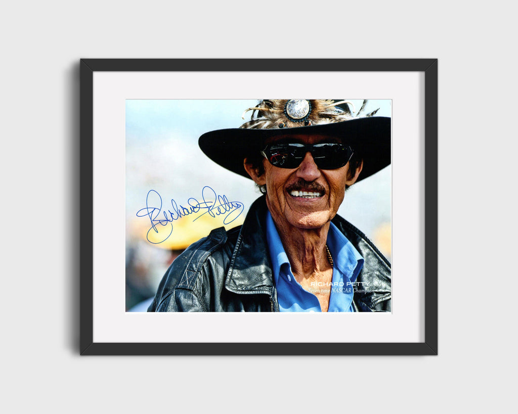 Racing Autograph Print - Richard Petty - Portrait Racing FSPrints Gallery Frame 16x20