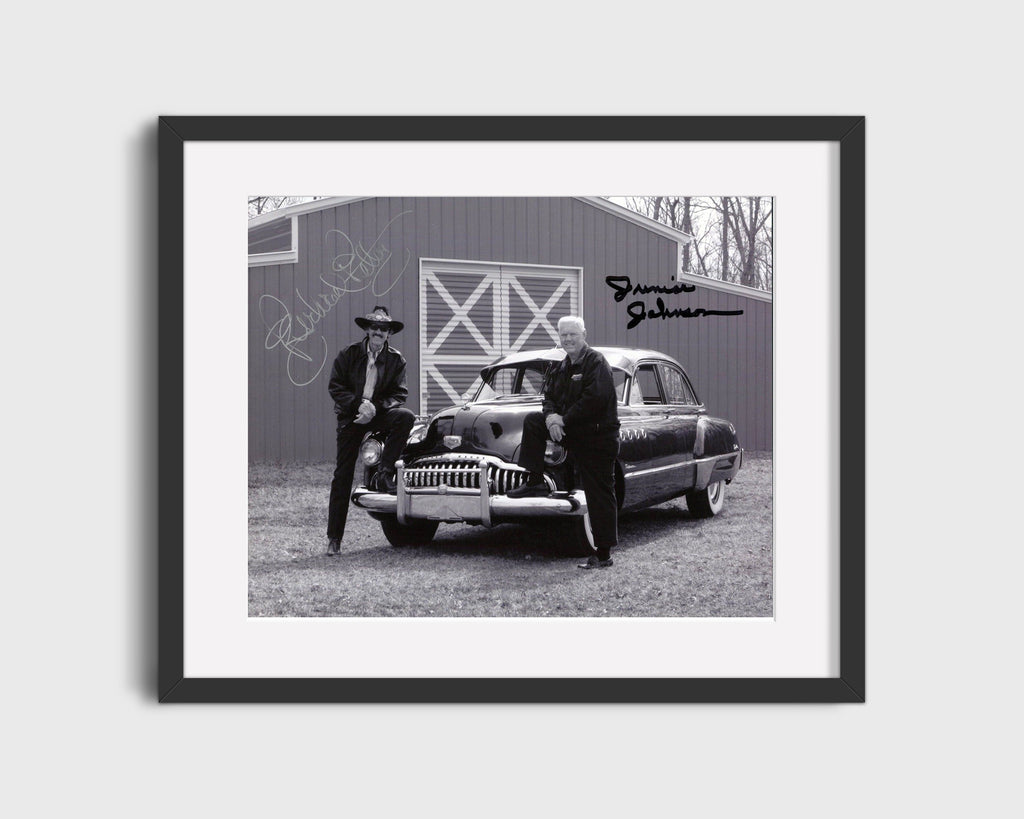 Racing Autograph Print - Richard Petty and Junior Johnson - Vintage Legends Racing FSPrints Gallery Frame 16x20