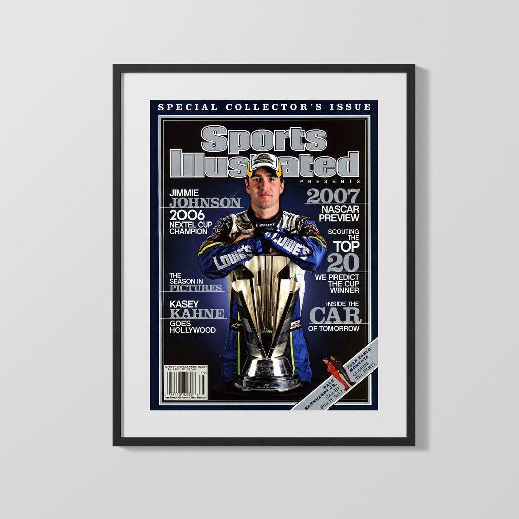Racing Autograph SI Print - Jimmie Johnson - 2006 Champion SI Cover Racing FSPrints Gallery Frame 16x20