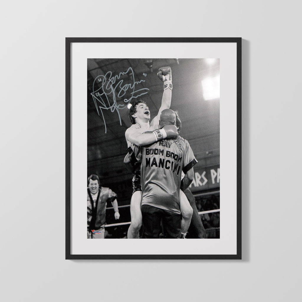 Ray Mancini Autograph Print - Boom Boom Celebration - Heart of a Champion Boxing FSPrints Gallery Frame 16x20