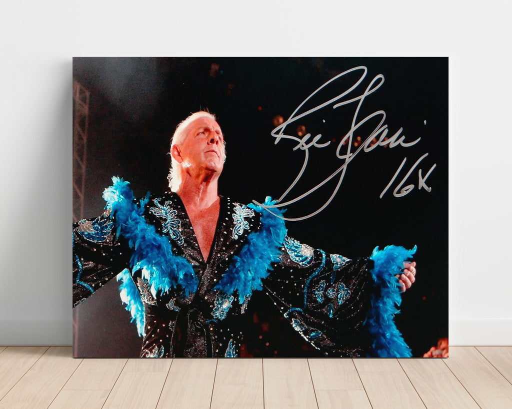 Unframed Ric Flair Autograph Promo Print - Nature Boy Unframed Print - Wrestling FSP - Unframed