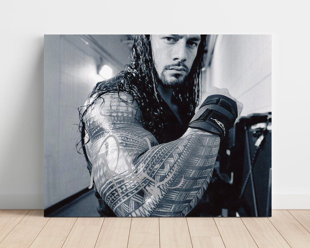 Unframed Roman Reigns Autograph Replica Print - The Big Dog Unframed Print - Wrestling FSP - Unframed