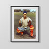 Roy Campanella Autograph Print - Classic Catcher Pose - Brooklyn Icon