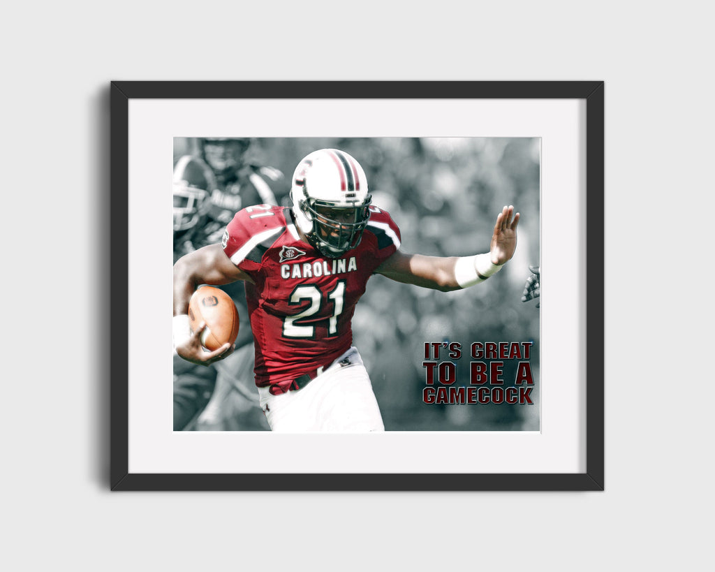 South Carolina Autograph Print - Marcus Lattimore - Gamecock Pride College FSPrints Gallery Frame 16x20