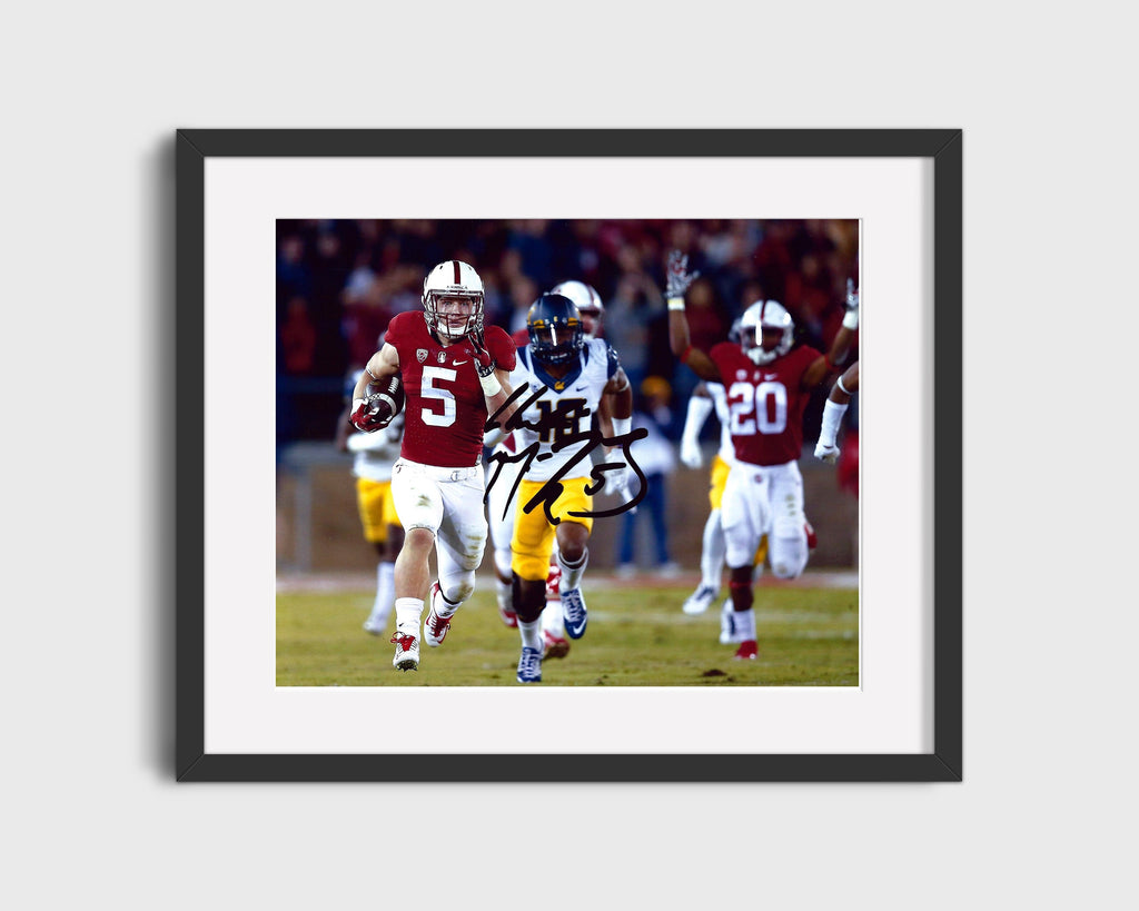 Stanford Autograph Print - Christian McCaffrey - Cardinal Flash College FSPrints Gallery Frame 16x20