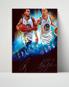 Stephen Curry and Klay Thompson Autograph Print - Splash Brothers - From Deep Waters