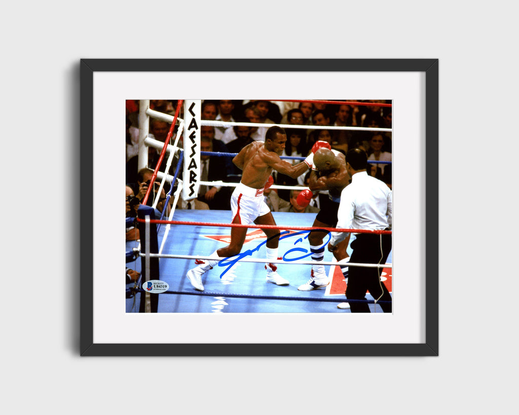 Sugar Ray Leonard Autograph Print - Leonard vs Hagler - Split Decision Classic Boxing FSPrints Gallery Frame 16x20