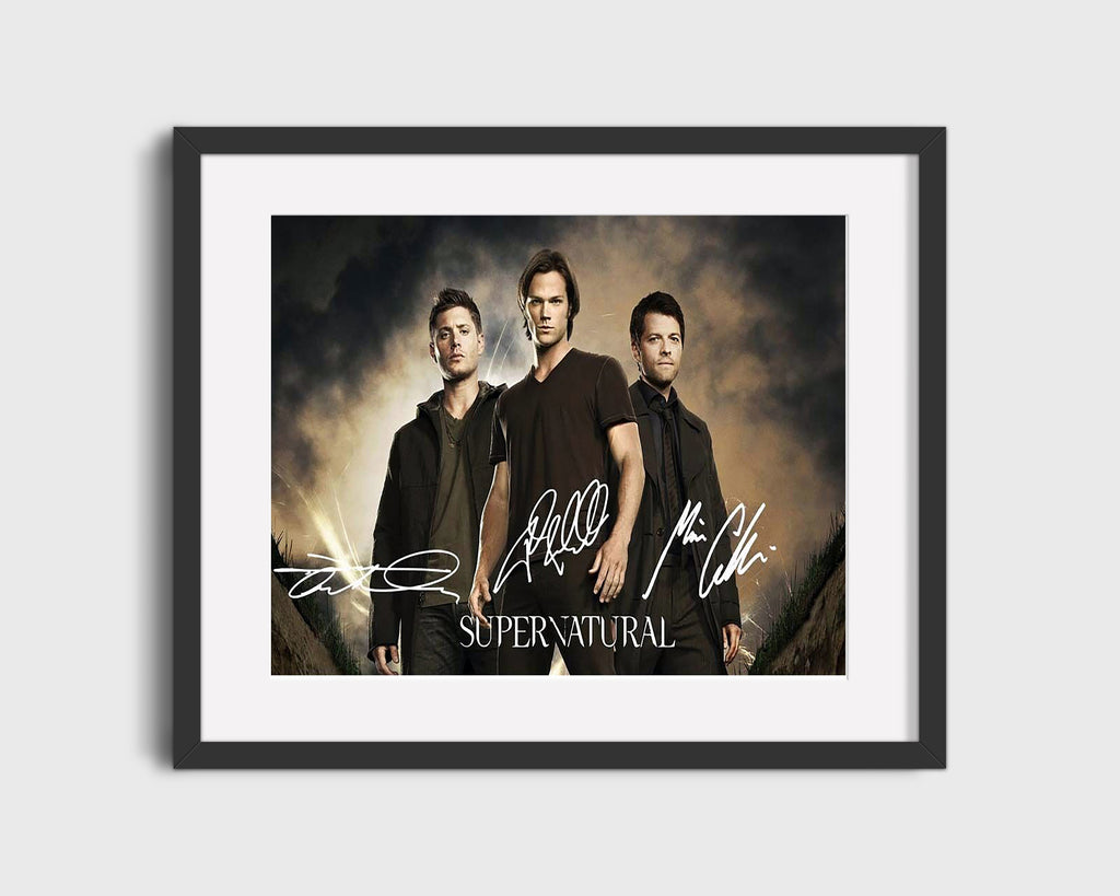 Supernatural - Brothers United - Autograph Print Television Vintage Framed Prints Gallery Frame 16x20