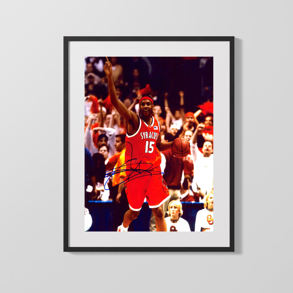 Syracuse Autograph SI Print - Carmelo Anthony 2003 Champs - One Shining Moment College FSPrints Gallery Frame 16x20