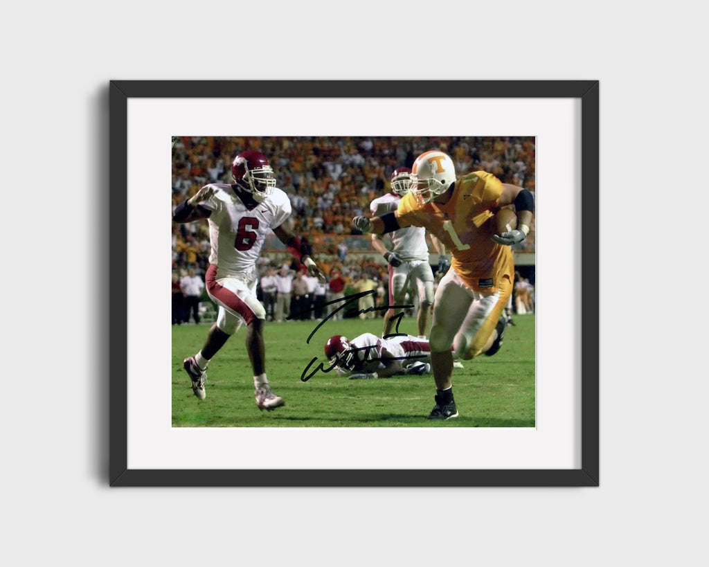 Tennessee Autograph Print - Jason Witten Power Run - Rocky Top Tough College FSPrints Gallery Frame 16x20