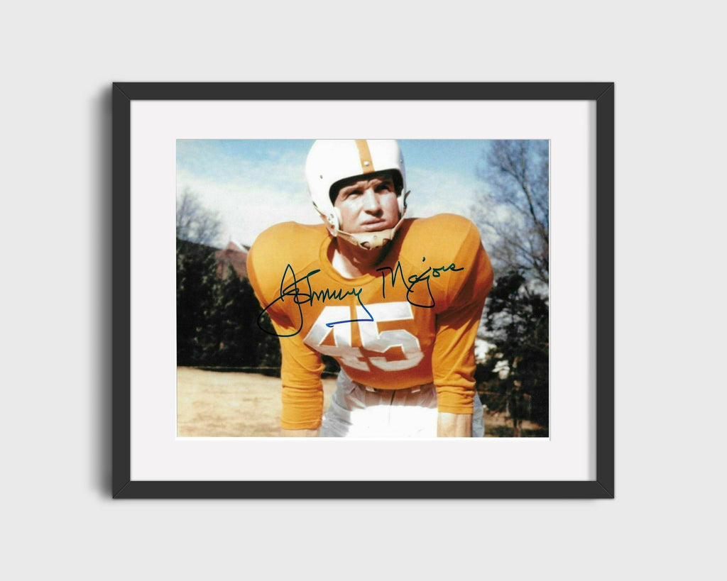 Tennessee Autograph Print - Johnny Majors QB Legend - Vol for life College FSPrints Gallery Frame 16x20