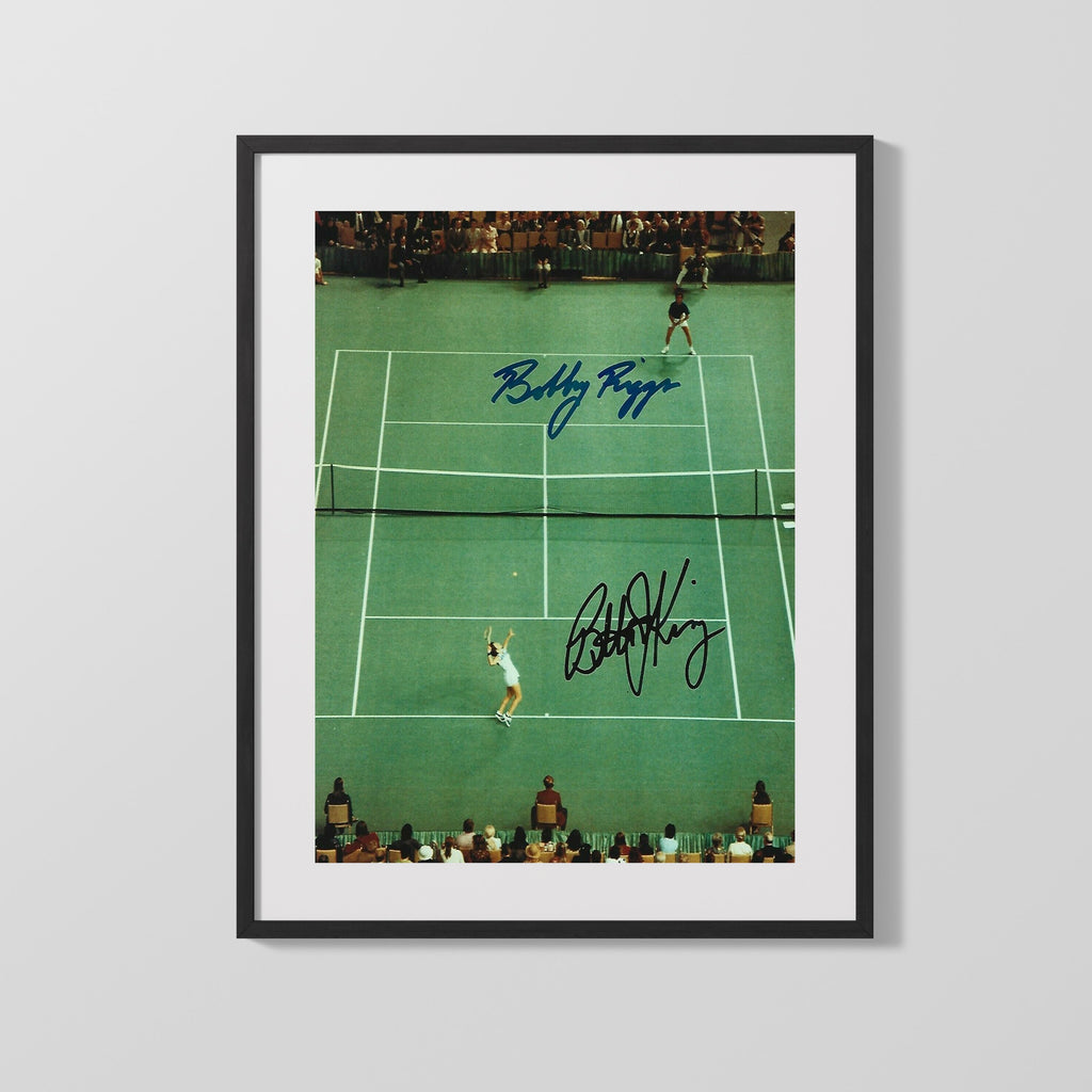 Tennis Autograph Photo - Billie Jean King vs Bobby Riggs - Battle of the Sexes Tennis FSPrints Gallery Frame 16x20