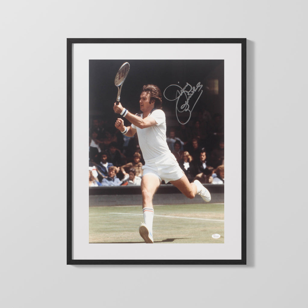 Tennis Autograph Photo - Jimmy Connors Action - Vintage Hustle Tennis FSPrints Gallery Frame 16x20