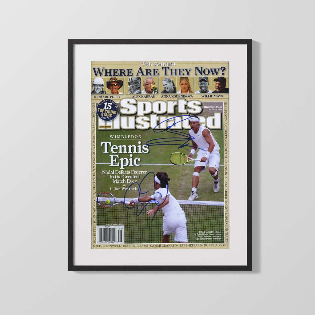 Tennis Autograph Photo - Nadal vs Federer SI Cover - Epic Rivalry Tennis FSPrints Gallery Frame 16x20