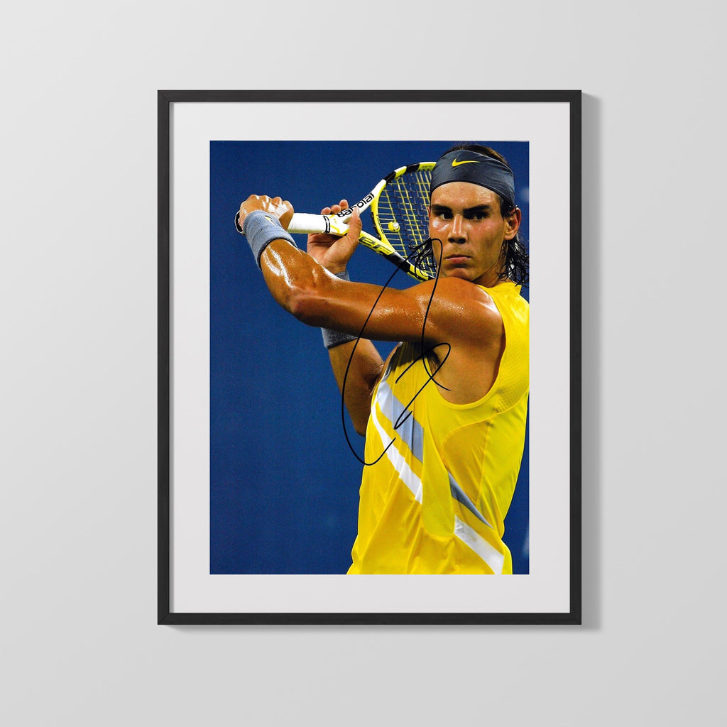 Tennis Autograph Photo - Rafael Nadal Portrait - Intense Focus Tennis FSPrints Gallery Frame 16x20