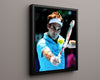 Tennis Autograph Photo - Roger Federer Backhand - Smooth Precision Tennis FSPrints Floating Canvas 16x20