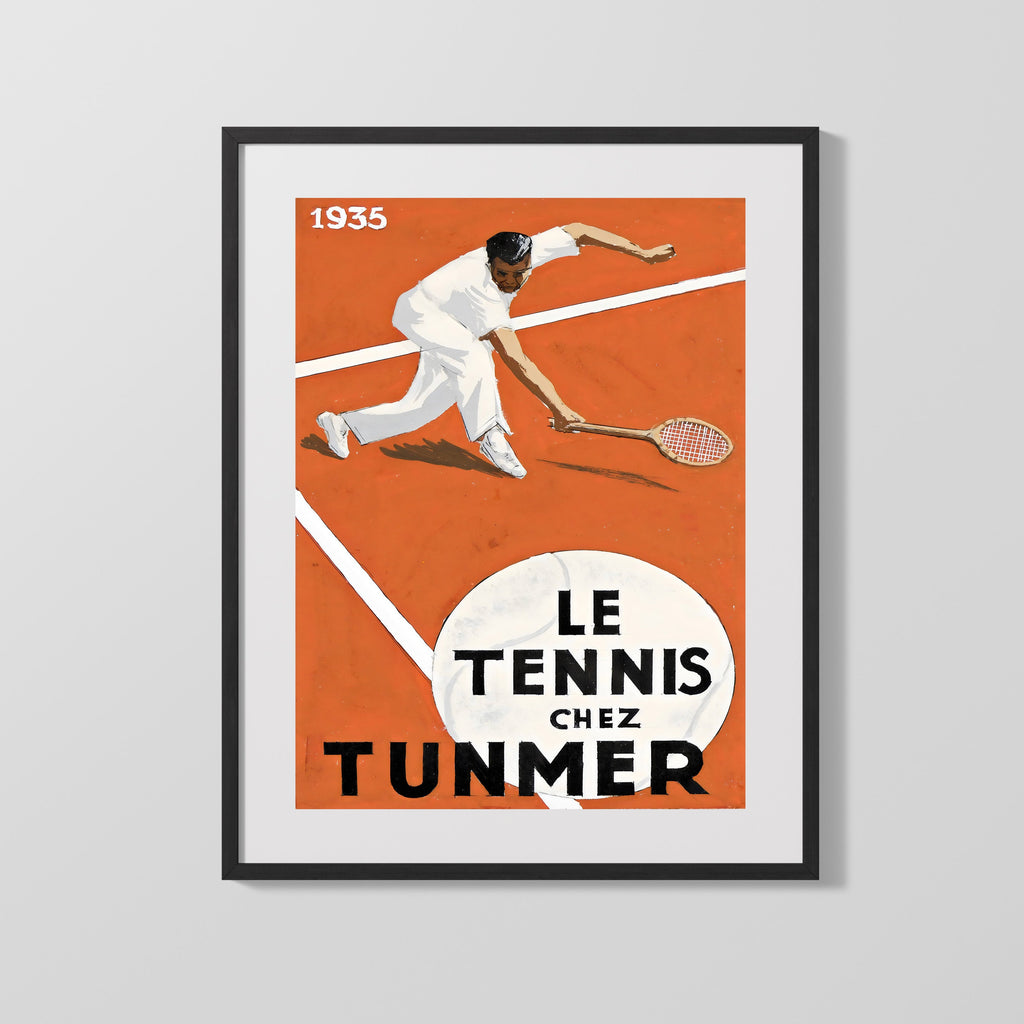 Tennis Poster - Le Tennis Tunmer 1935 - Clay Classic Tennis FSPrints Gallery Frame 16x20