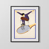 Tennis Poster - Man on Racket - Spring Bounce Tennis FSPrints Gallery Frame 16x20