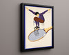 Tennis Poster - Man on Racket - Spring Bounce Tennis FSPrints Floating Canvas 16x20