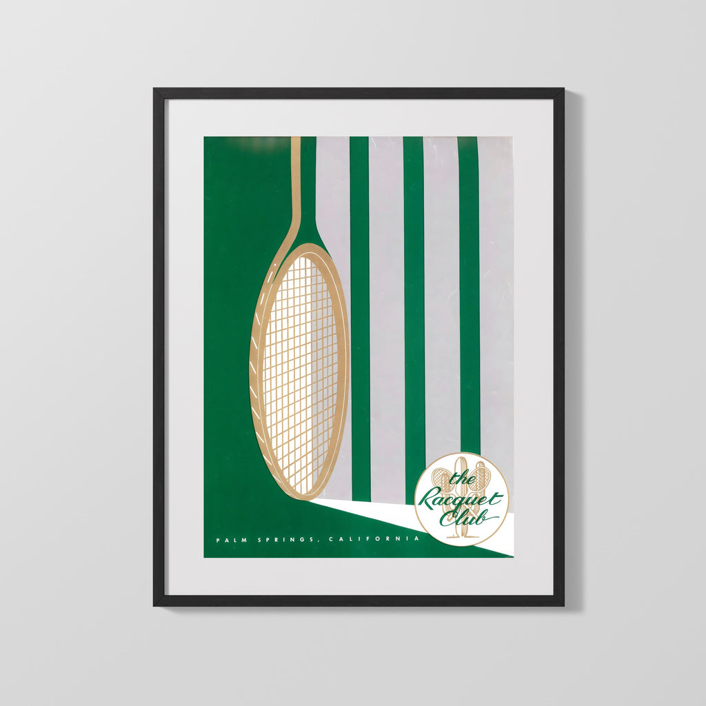 Tennis Poster - Racquet Club Palm Springs - Desert Style Tennis FSPrints Gallery Frame 16x20