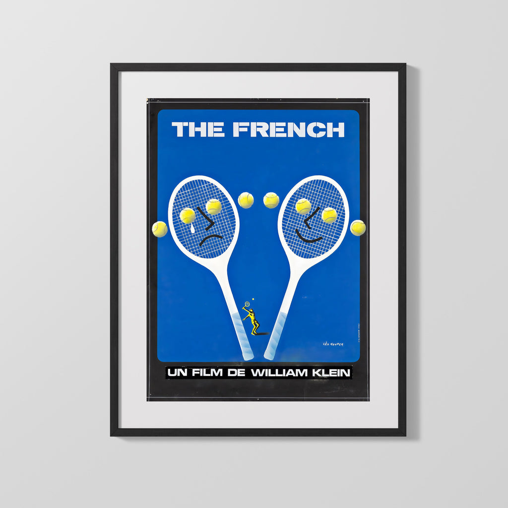 Tennis Poster - The French Film - Happy and Sad Sets Tennis FSPrints Gallery Frame 16x20