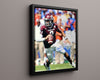 Texas A&M Autograph Print - Johnny Manziel Scramble - Johnny Football Magic College FSPrints Floating Canvas 16x20