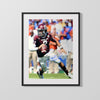 Texas A&M Autograph Print - Johnny Manziel Scramble - Johnny Football Magic College FSPrints Gallery Frame 16x20