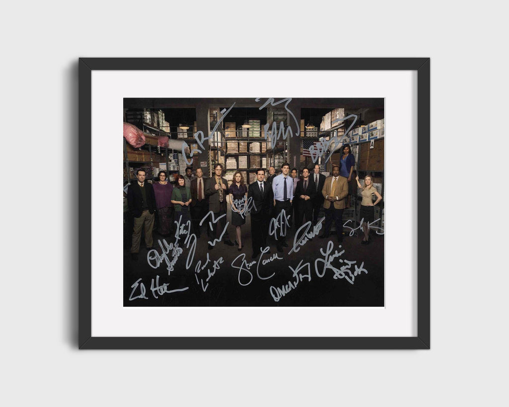 The Office - Dunder Mifflin Team - Autograph Print Television Vintage Framed Prints Gallery Frame 16x20